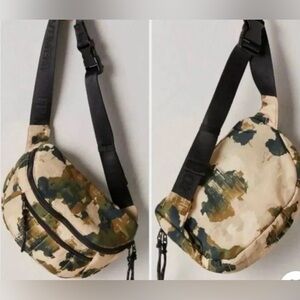 NWOT Free People Movement Quilted Print Sling Bag in a camouflage